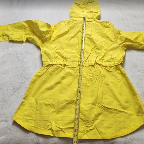 New women's J Crew perfect rain coat in Dazzling Sun yellow jacket raincoat - Picture 8 of 9